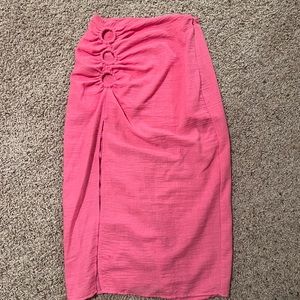 Stradivarius Pink Midi skirt
